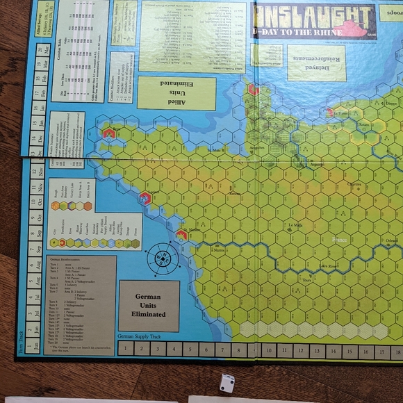 Onslaught D-Day to the Rhine WW2 Board Game - Picture 10 of 11